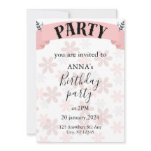 Blumengeburtseinladung