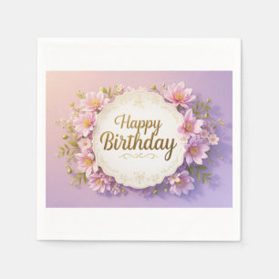 Blumengeburtstag luxuriös und elegant extravagant serviette
