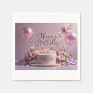Blumengeburtstag luxuriös und elegant extravagant serviette