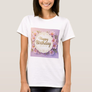 Blumengeburtstag luxuriös und elegant extravagant T-Shirt