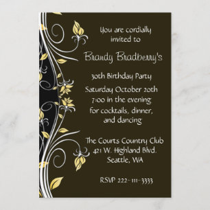 Blumengeburtstags-Party Einladung