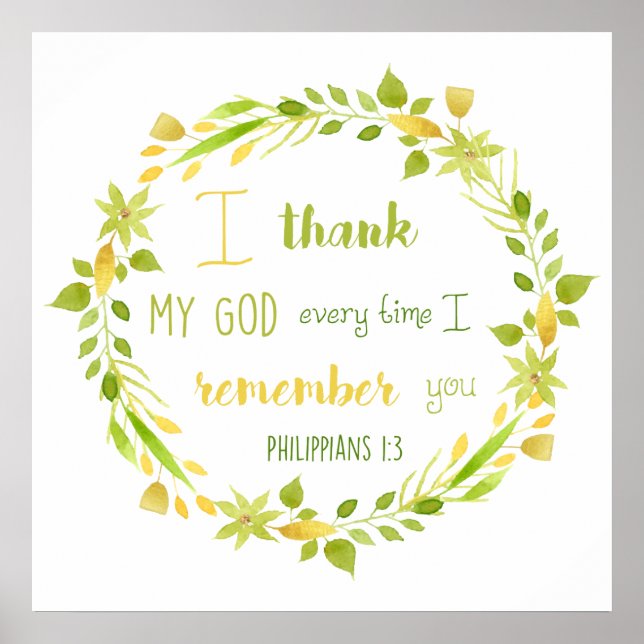 Blumengeflecht-Bibel Poster (Vorne)