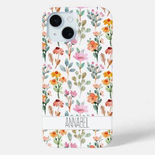 Blumengeflecht-Blume Muster Personalisiert Case-Mate iPhone Hülle