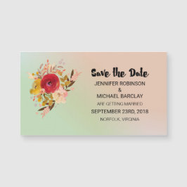 Blumengeflecht-Bouquet-Hochzeit Sichern Sie das Da Magnetkarte