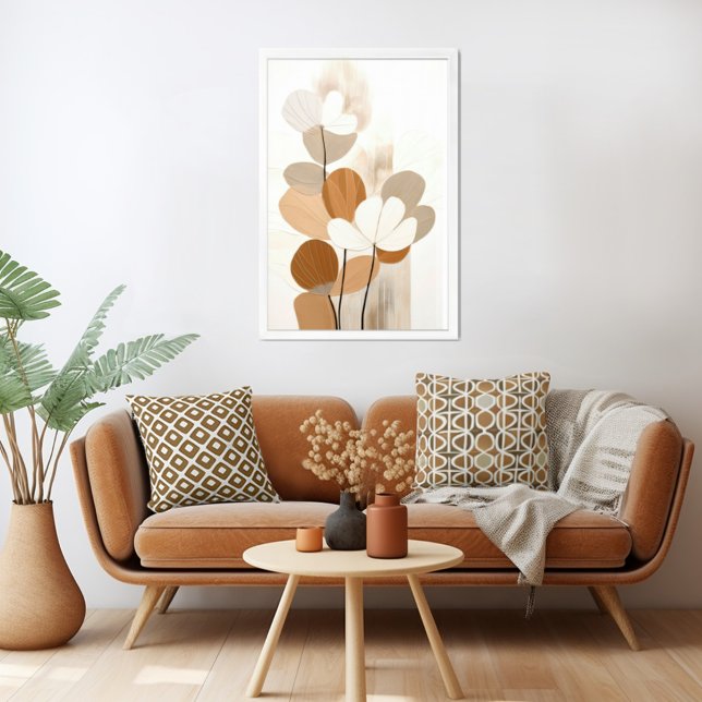 Blumengeflecht Moderne Boho Print Poster (Unleash your inner art enthusiast with Wild on Flowers gallery quality Giclee print artwork. )