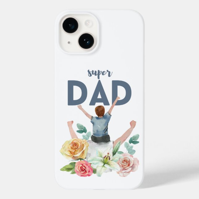 Blumengeflecht-Super-Vater-Design Case-Mate iPhone Hülle (Rückseite)