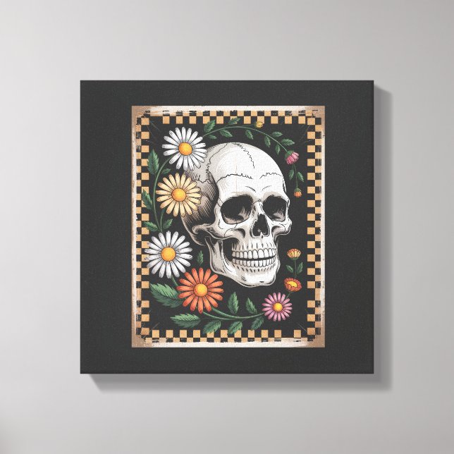 Blumengeist Herbst Boho Halloween 2 Leinwanddruck (Vorderseite)