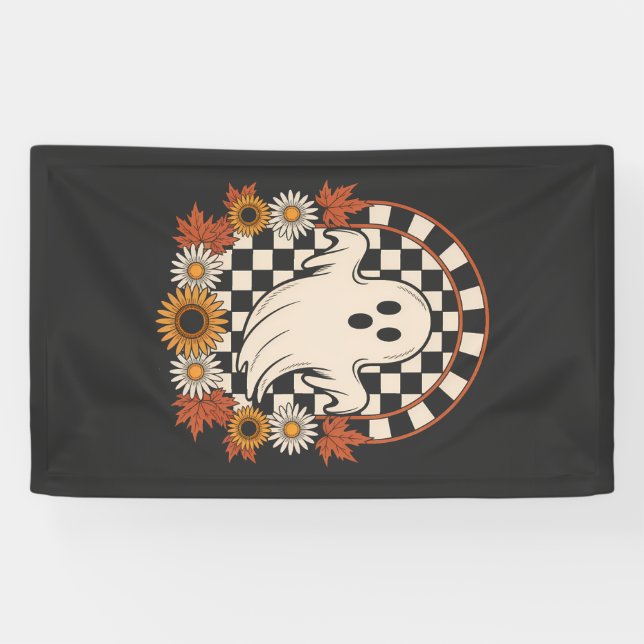 Blumengeist Herbst Boho Halloween Banner (Horizontal)