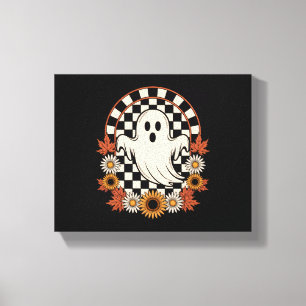 Blumengeist Herbst Boho Halloween Leinwanddruck