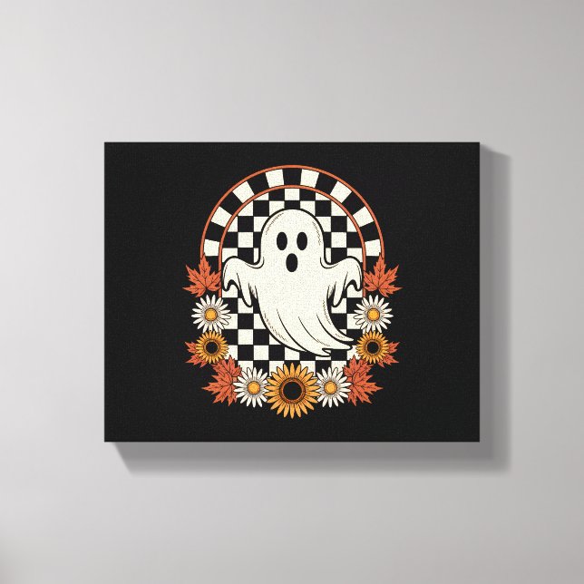 Blumengeist Herbst Boho Halloween Leinwanddruck (Vorderseite)