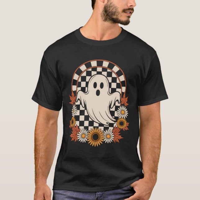 Blumengeist Herbst Boho Halloween T-Shirt (Vorderseite)