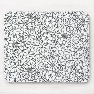 Blumengekritzel Mousepad