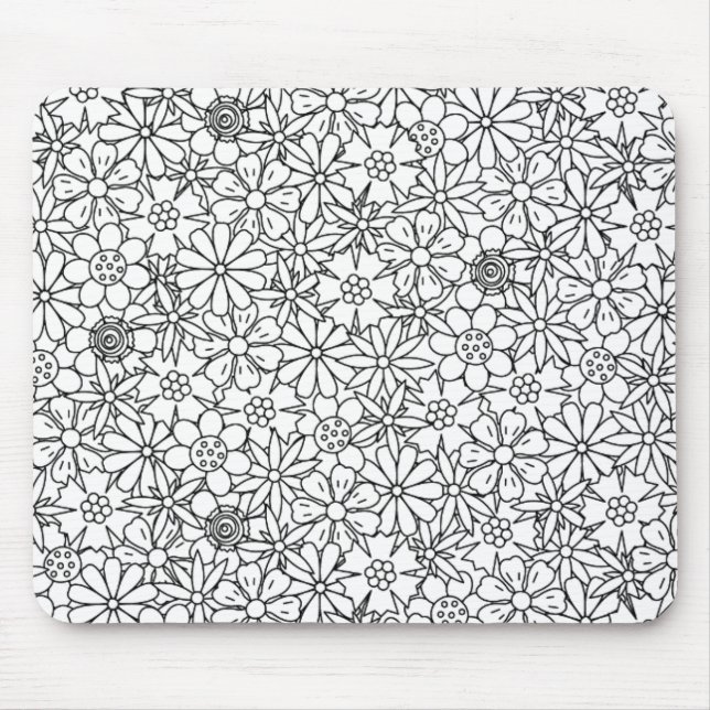 Blumengekritzel Mousepad (Vorne)