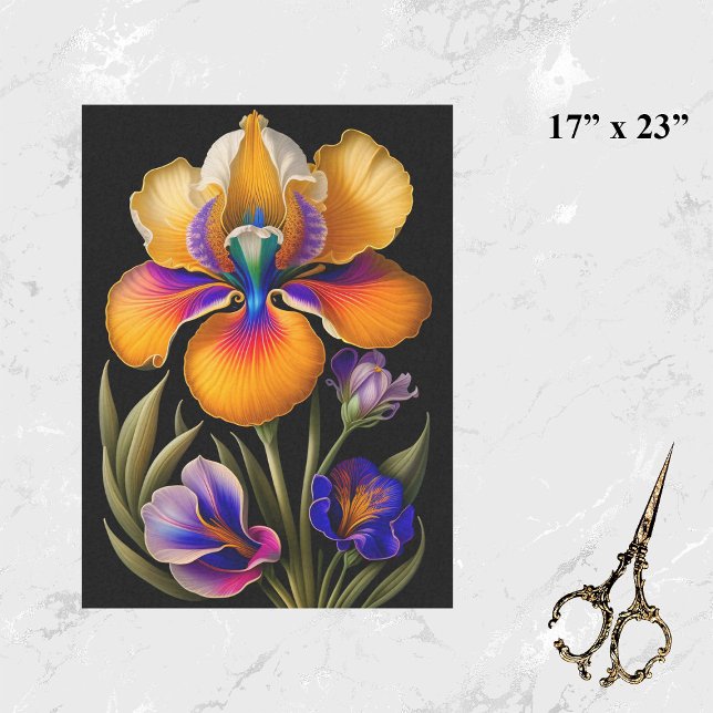 Blumengelb Botanische Illustration Groß Seidenpapier (Von Creator hochgeladen)