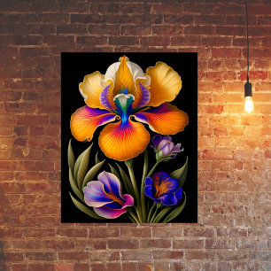 Blumengelb Botanische Illustration Poster