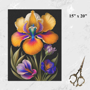 Blumengelb Botanische Illustration Seidenpapier