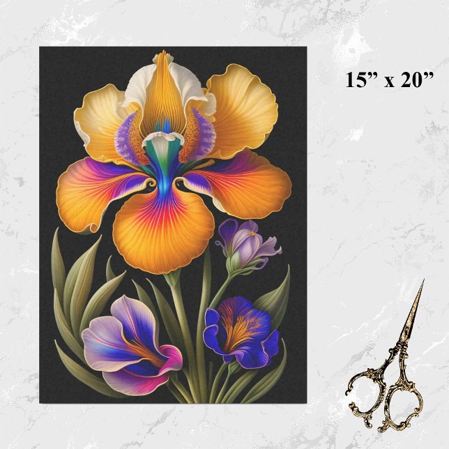 Blumengelb Botanische Illustration Seidenpapier (Von Creator hochgeladen)