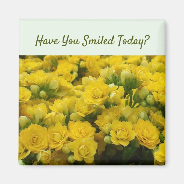 Blumengelbe Blume Foto Freundschaft Magnet (Vorne)