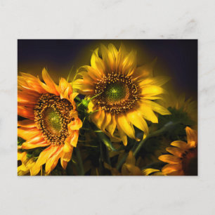 Blumengelbe Blume, Liebe, Danke Postkarte