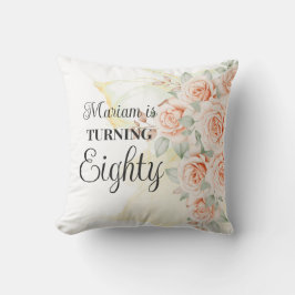 Blumengemälde 80. Geburtstag Kissen