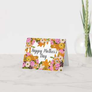 Blumengemälde für den Muttertag Karte