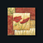 Blumengemälde mit sichtbarem Pinselstrich Leinwanddruck<br><div class="desc">Die Pinselstriche sind in diesem Blumengemälde von Chariklia Zarris sichtbar. Zwei rote Blume sitzen in der Mitte des Stückes mit Gras unten und ein paar Blätter oben schwebend. Eine skurrile Szene,  die ein großartiges Geschenk machen würde!</div>