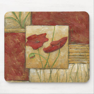 Blumengemälde mit sichtbarem Pinselstrich Mousepad