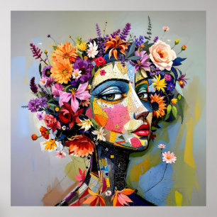 "Blumengeometrie" - Ein botanisches Portrait Poster