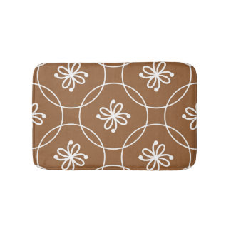 Blumengeometrie: Vintages Kunstmuster. Badematte