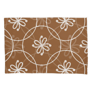 Blumengeometrie: Vintages Kunstmuster. Kissenbezug