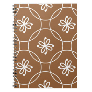 Blumengeometrie: Vintages Kunstmuster. Notizblock