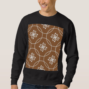 Blumengeometrie: Vintages Kunstmuster. Sweatshirt