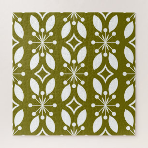 Blumengeometrie: Vintages Nahtloses Muster. Puzzle