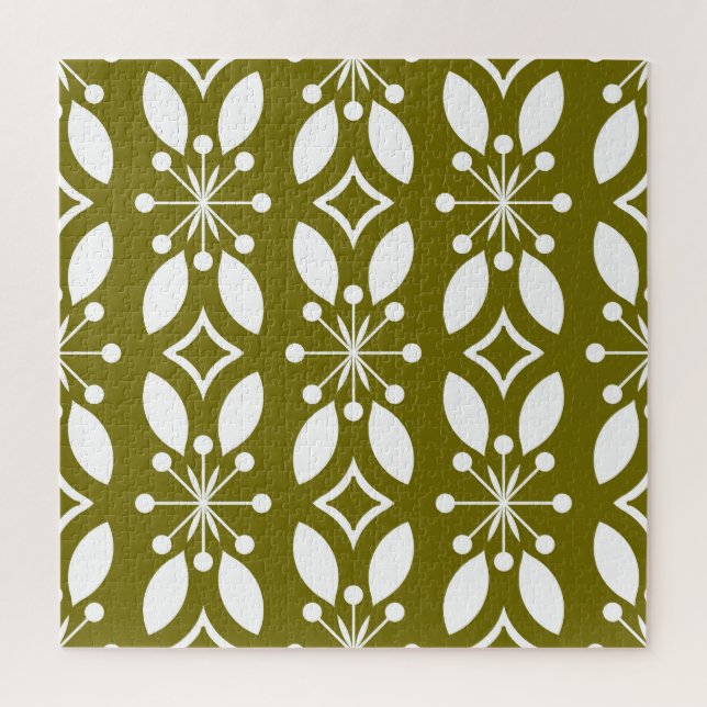 Blumengeometrie: Vintages Nahtloses Muster. Puzzle (Vertikal)