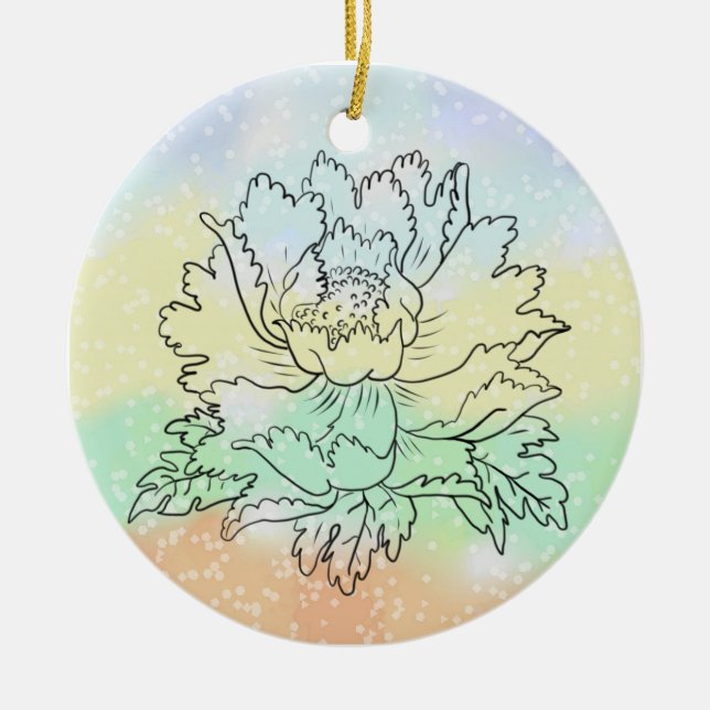 Blumenger Keramik Ornament (Vorne)