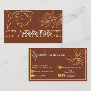 Blumengeschäft   Terracotta Business Card Visitenkarte