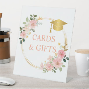 Blumengeschenk für Abschlüsse Sockelschild