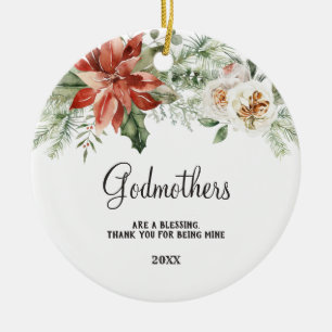 Blumengeschenk für Godparent Vorschlag von Godchil Keramik Ornament