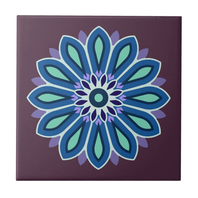 BLUMENGESCHENK FÜR MUTTER TOCHTER SCHWESTER FREUND FLIESE (Vorderseite)
