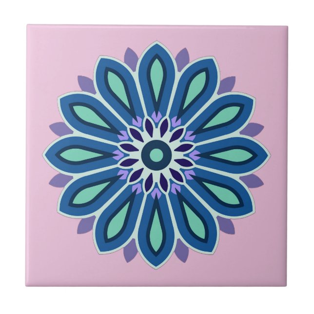 BLUMENGESCHENK FÜR MUTTER TOCHTER SCHWESTER FREUND FLIESE (Vorderseite)
