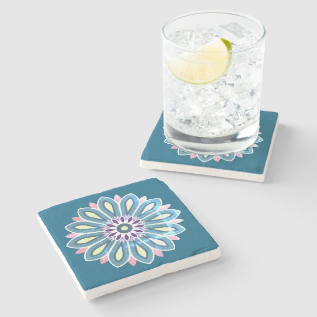 BLUMENGESCHENK FÜR MUTTER TOCHTER SCHWESTER FREUND STEINUNTERSETZER (Seitenansicht)