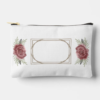 Blumengeschenkanhänger – Elegantes Rosen- und Rahm Zubehörtasche