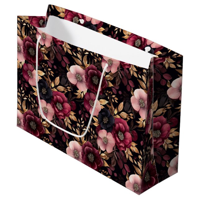 Blumengeschenktasche Große Geschenktüte (Vorderseite Schrägansicht)