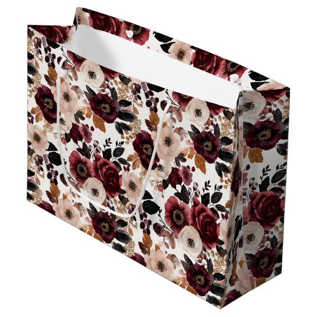 Blumengeschenktasche Große Geschenktüte (Vorderseite Schrägansicht)
