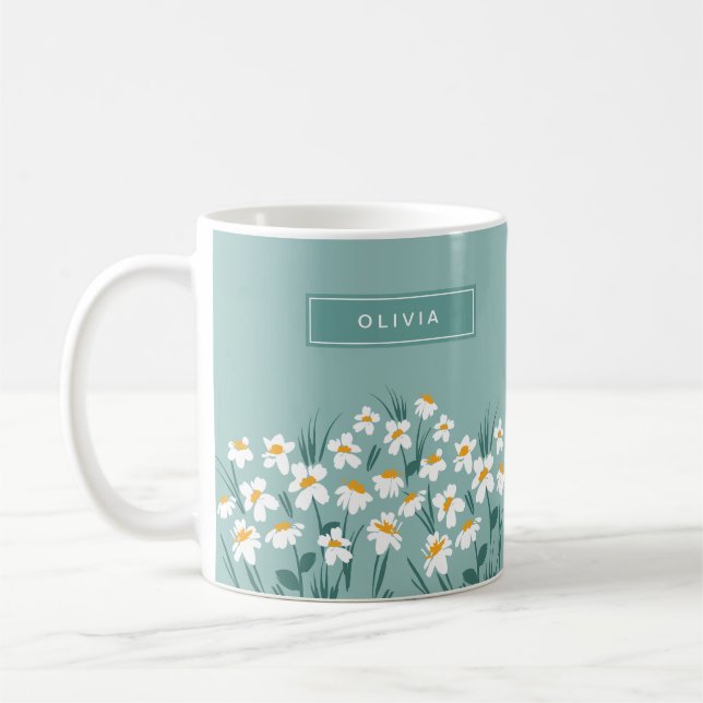 Blumengeschmack, modern personalisiert, niedlich u kaffeetasse (Links)