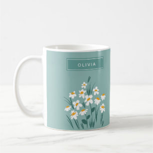 Blumengeschmack, modern personalisiert, niedlich u kaffeetasse