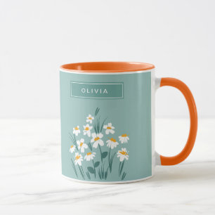 Blumengeschmack, modern personalisiert, niedlich u tasse