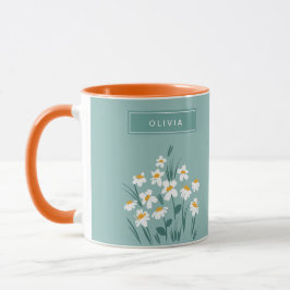 Blumengeschmack, modern personalisiert, niedlich u tasse