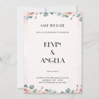 Blumengeschmack Save the Date absetzen Einladung