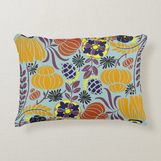 blumengeschmückter Hintergrund Dekokissen (Vorderseite)